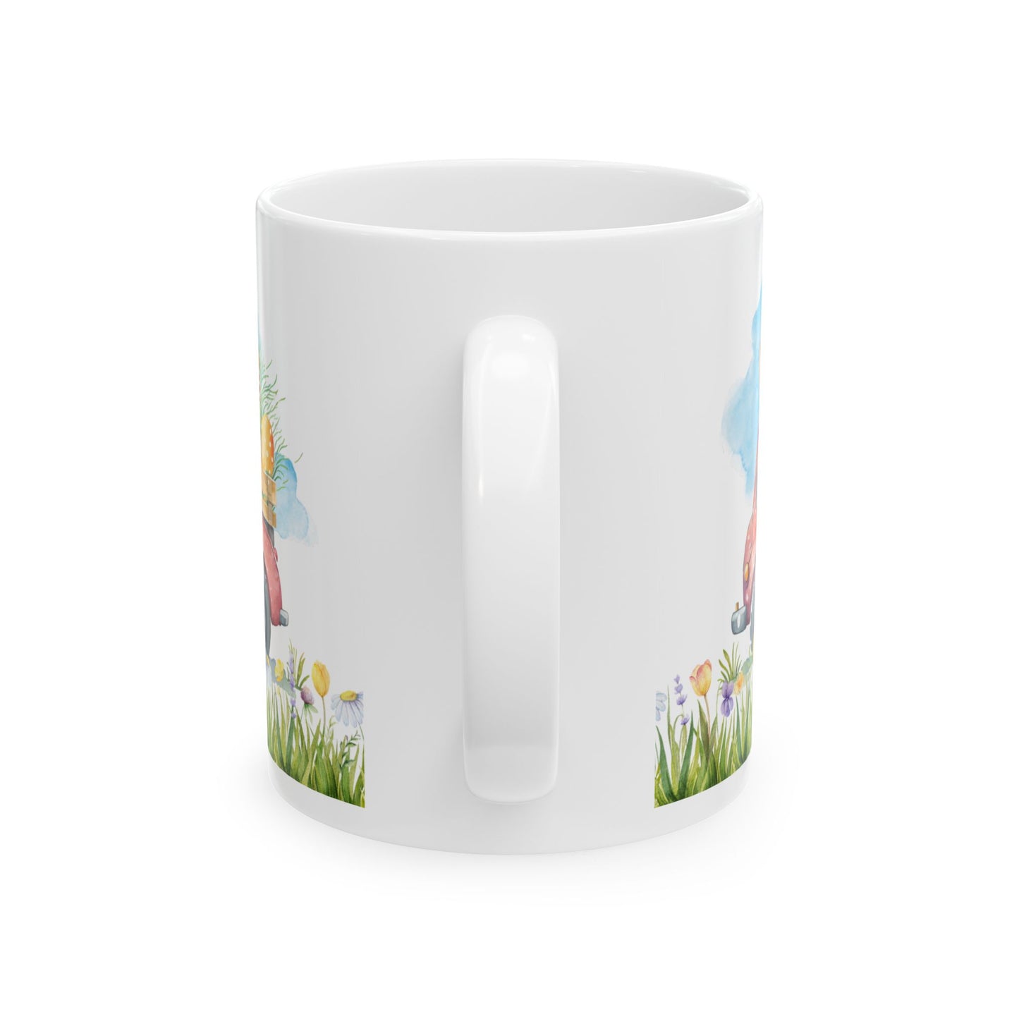 Bunny Easter Truck Ceramic Mug (11oz, 15oz)